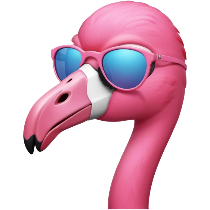 flamingo with sunglasses emoji
