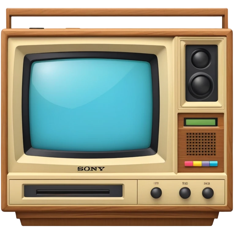 1980s Sony Trinitron TV with wood panel sides emoji