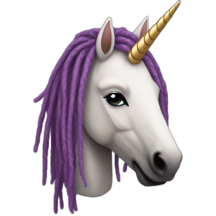 unicorn head dreads emoji