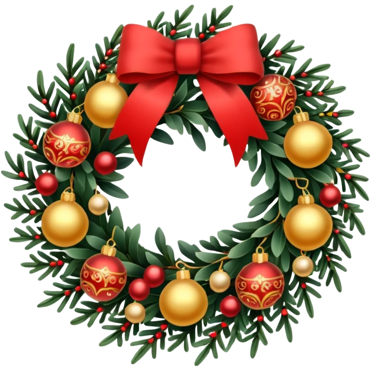 New Year's wreath emoji