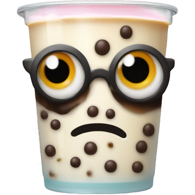 Boba tea but Eyeballs instead of boba emoji