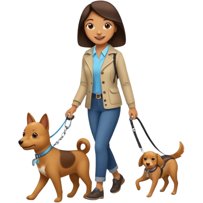 woman walking a pet human emoji