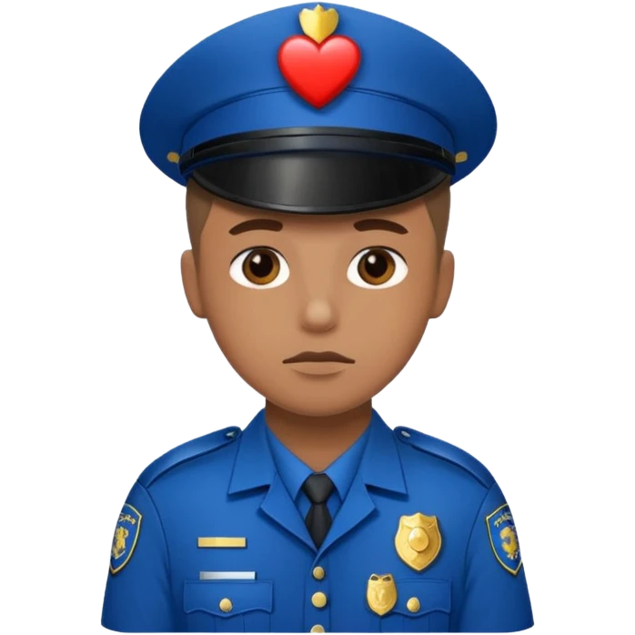 Policia con el corazón roto emoji