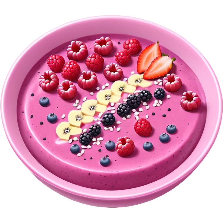 dark pink smoothie bowl emoji