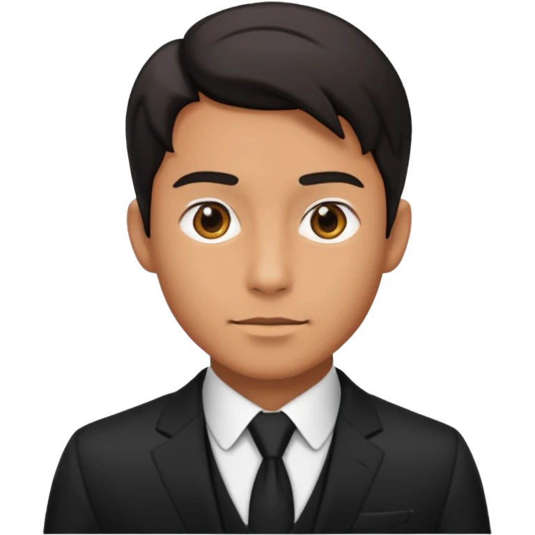 Man in suit, side camera emoji