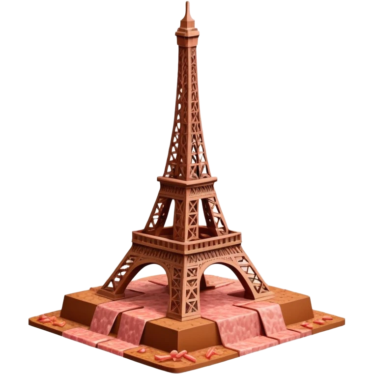 eiffel tower made of SPAM meat  landscape  emoji