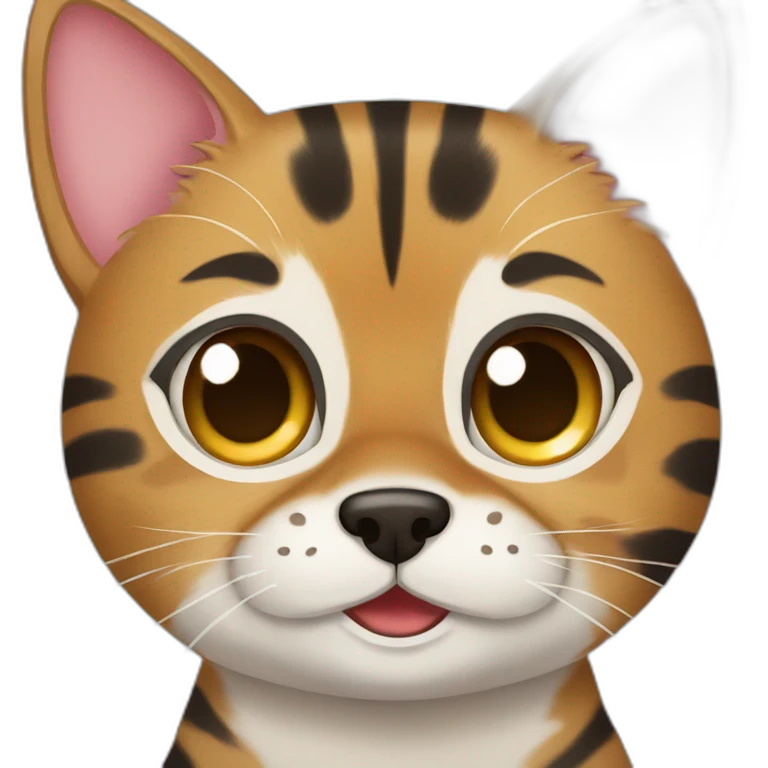 Bengal cat + Pomsky dog  emoji