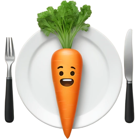 Carrot on a table emoji