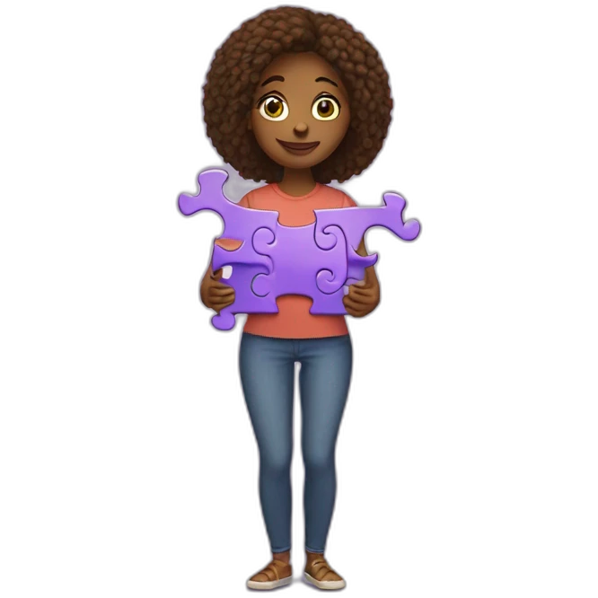 puzzle in her hands emoji
