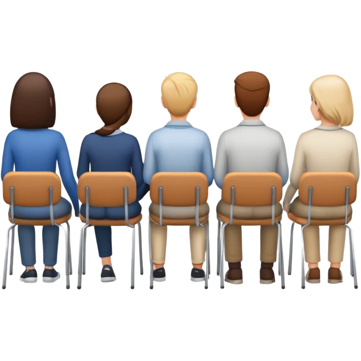 people facing away sitting in chairs emoji