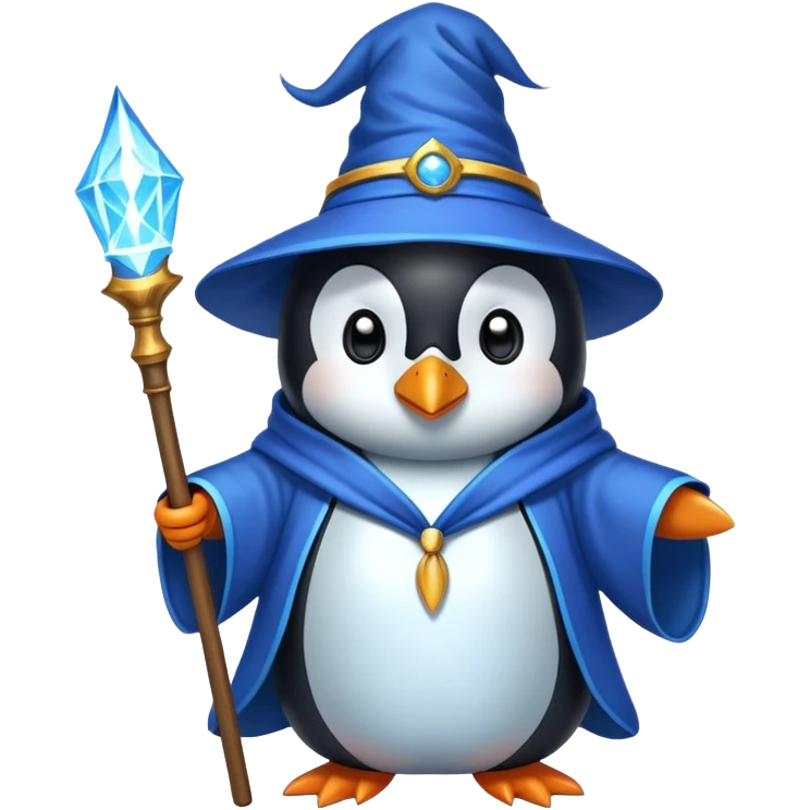 Penguin Wizard emoji