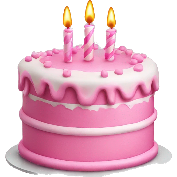 Birthday cake pink emoji