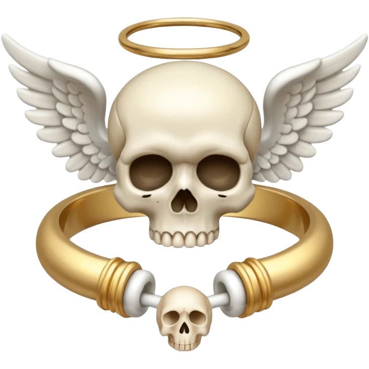 skull with an angel ring emoji