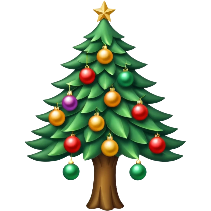 un arbol con esferas navideñas emoji