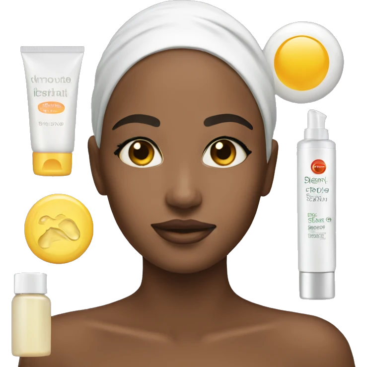 Several skincare products emoji