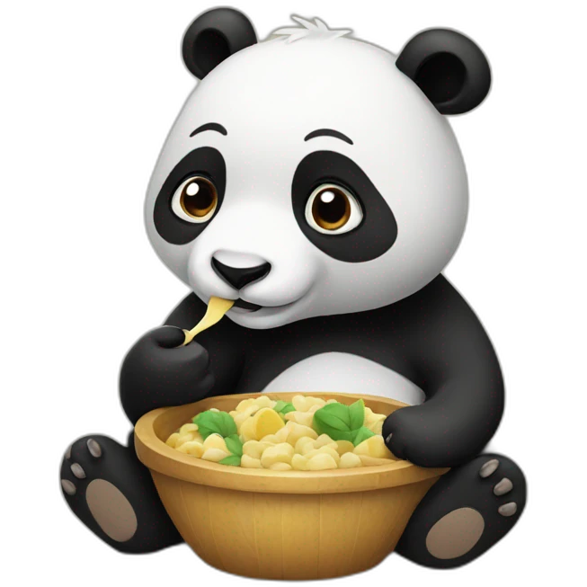 Panda eating emoji