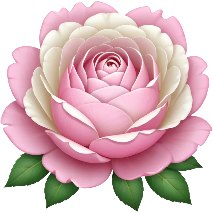 White rose and pink peonie emoji
