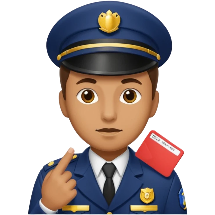 ticket inspector with punch emoji