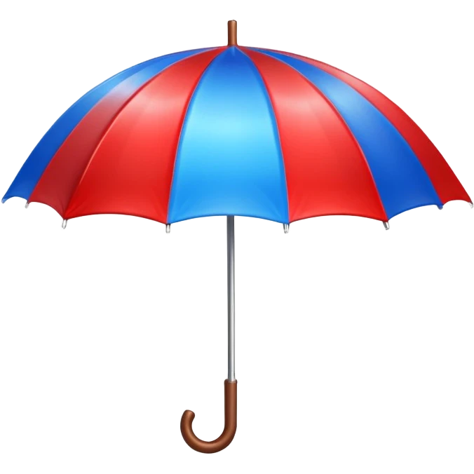 glitter red and blue umbrella emoji