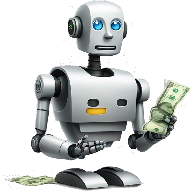 robot printing money emoji