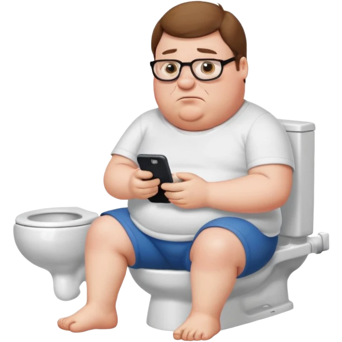 can you do  Peter Griffin sitting on the toilet playing on his phone emoji