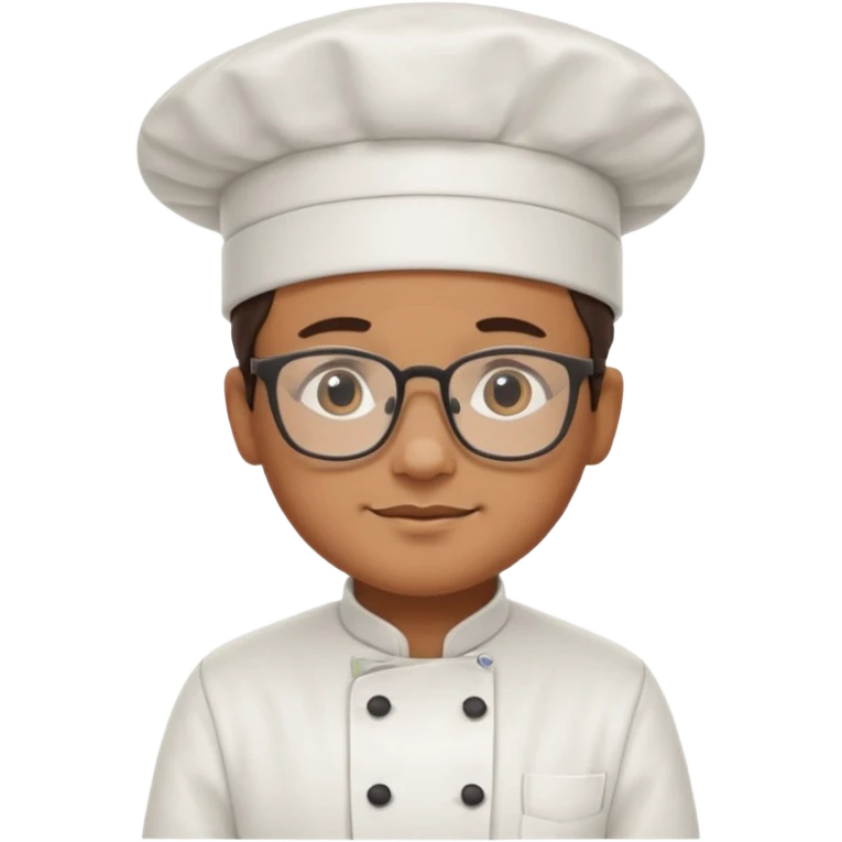 chef de cuisine, wearing glasses emoji