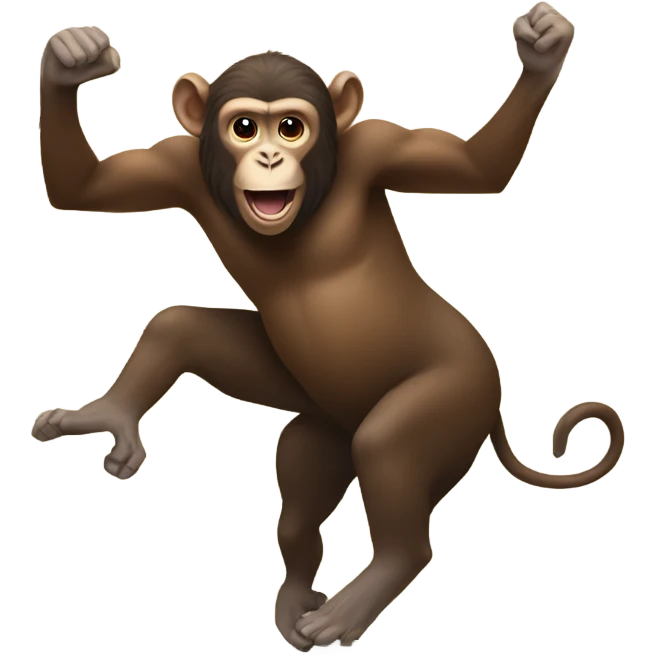 monkey dancing on bison emoji