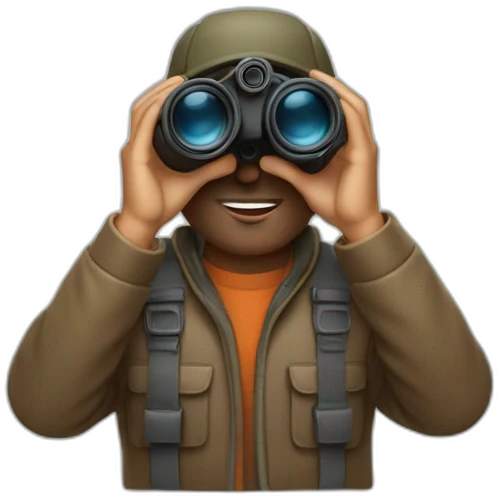 man with binnoculars emoji