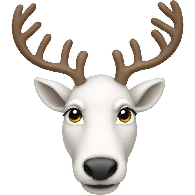 white reindeer  emoji