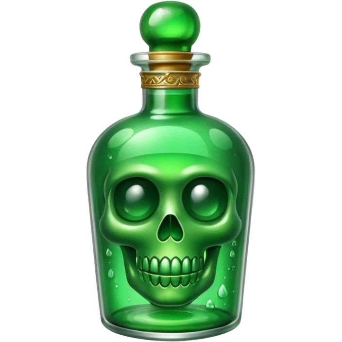 Green poison bottle emoji