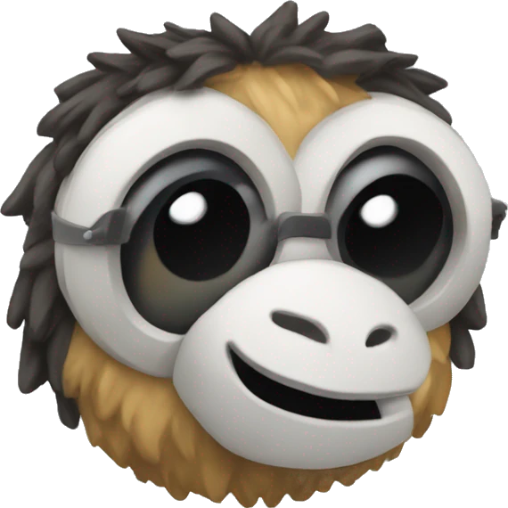 An artsy raccoo emoji