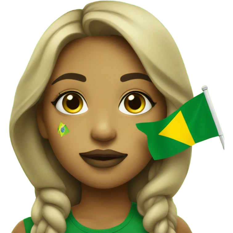 Brazil emoji girl lip emoji
