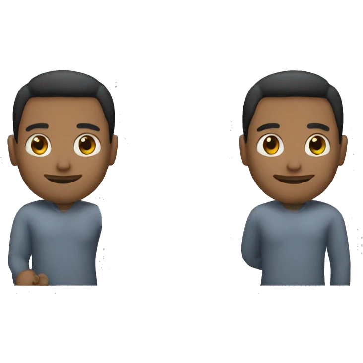 2 man say hello emoji