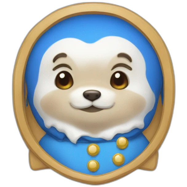 Blue crème dauphin emoji