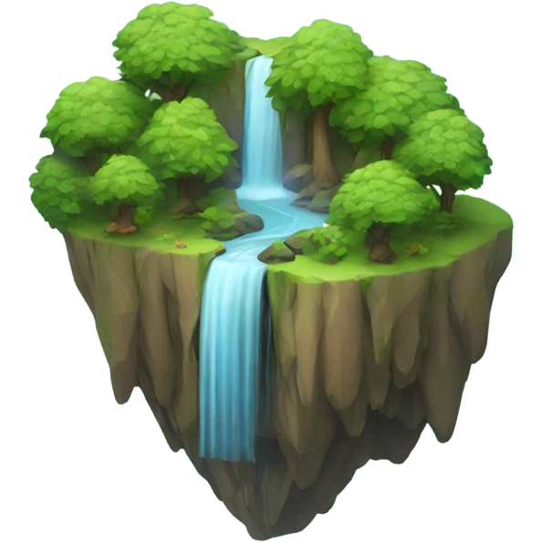 Forest with waterfall emoji