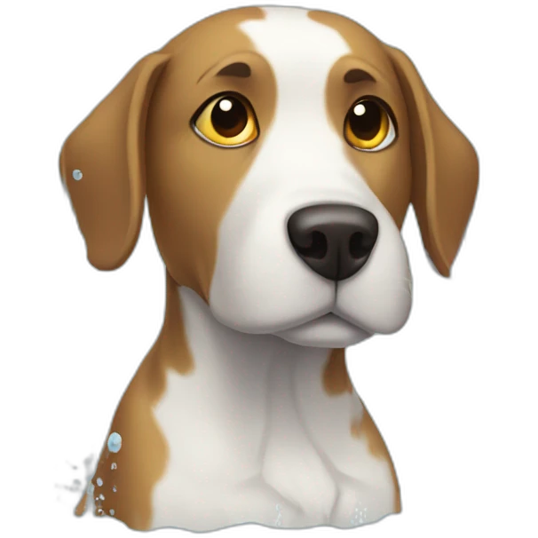 Dog in shower emoji