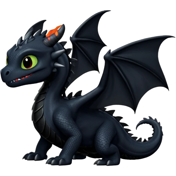 Dragón negro furia nocturna how to train your dragon emoji