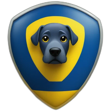 un perro con la mitad de color del equipo de boca juniors emoji