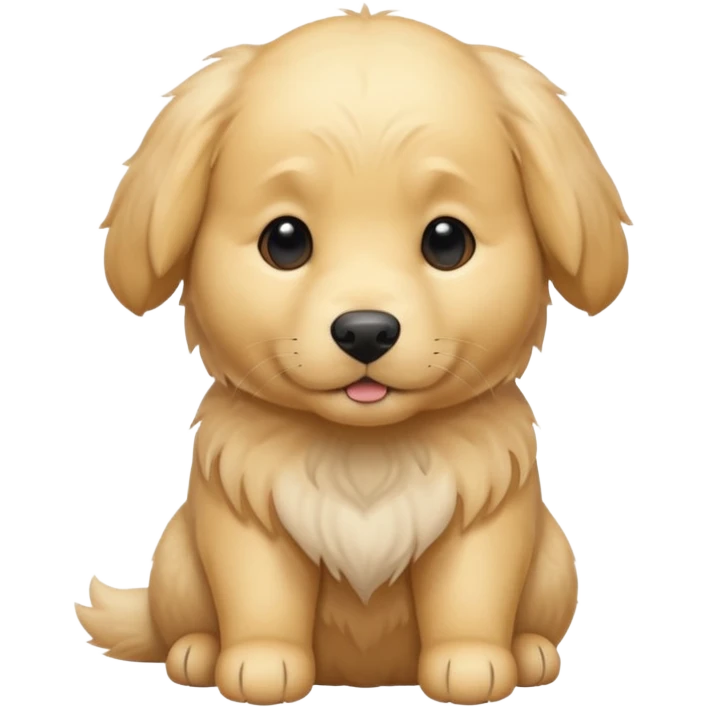 Cream golden retriever  emoji