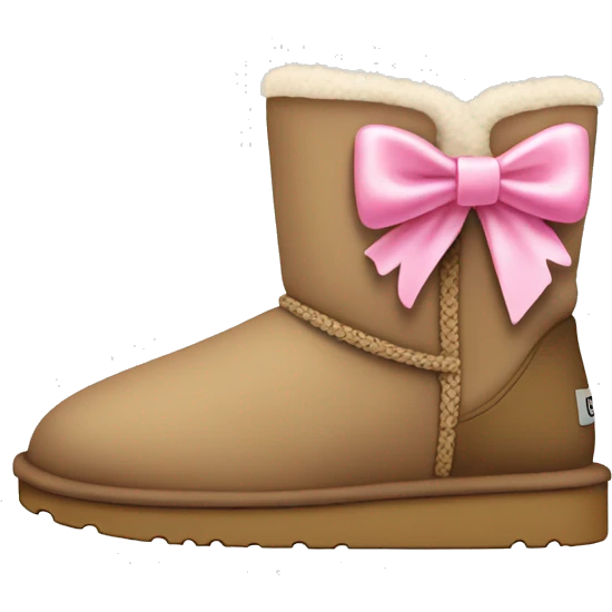 Ugg boot with pink bow emoji