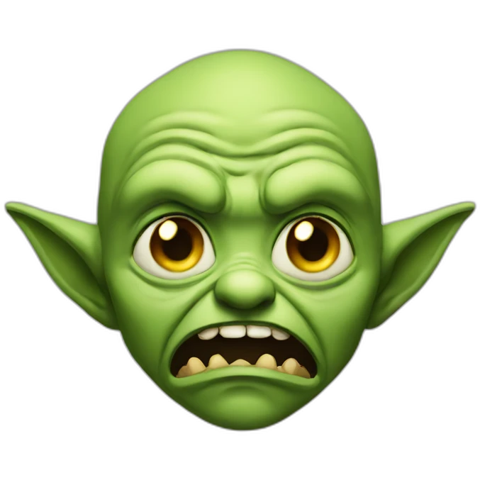 pleading goblin face emoji