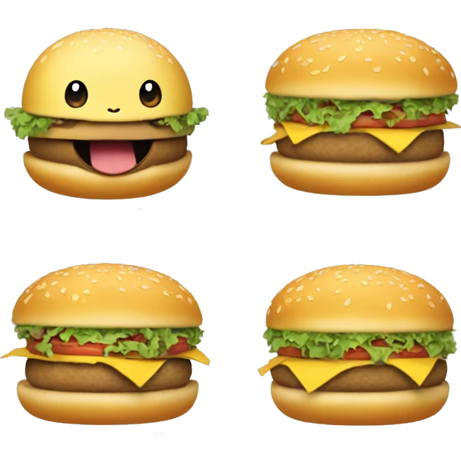 The Pokémon Numel with a hamburger on its head emoji