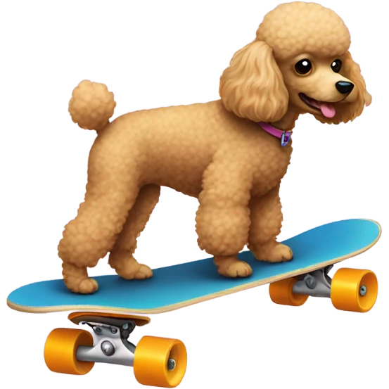 Poodle on skateboard  emoji