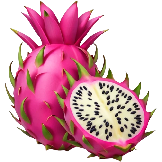 Dragon fruit emoji not spiny outside of dragonfruit no seeds emoji