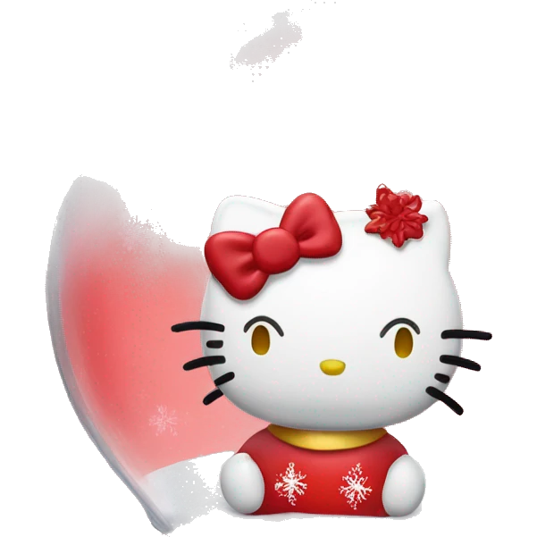 hello kitty in a red snow globe emoji