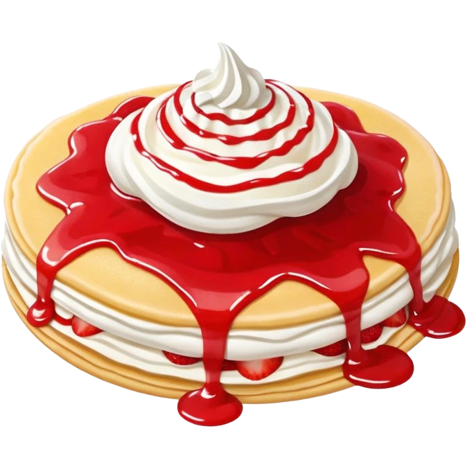 Strawberry cream crepe emoji