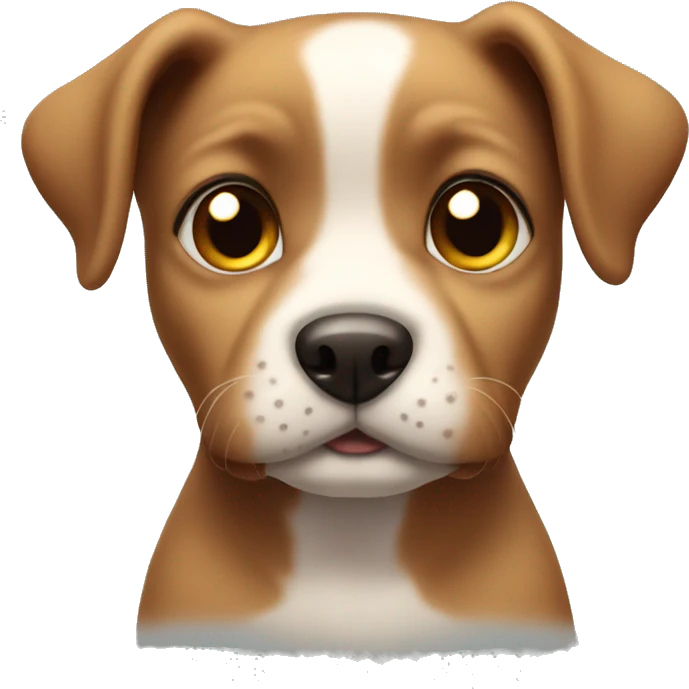 cute puppy with big head emoji