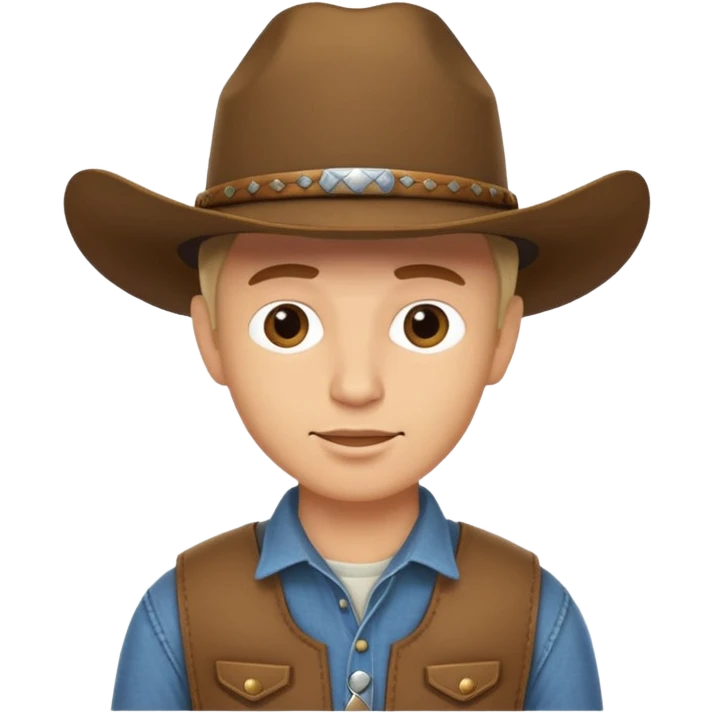 Slack emoji cowboy developer going crazy with deploy to master. Make it look like a slack emojii emoji