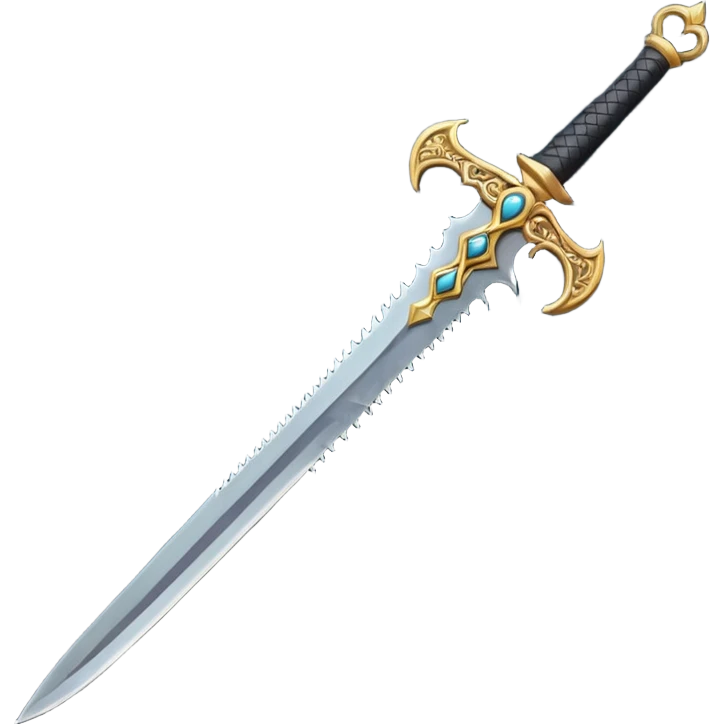 zulfiqar sword, cartoonish, expressive emoji