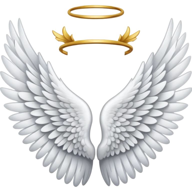 K between two wings of angel emoji